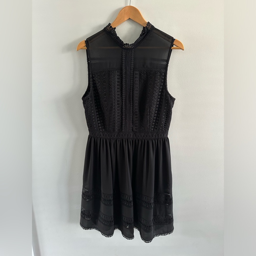 All saints black lace dress- size 10